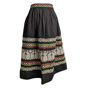 Vintage Midcentury Mexican Full A-Line Woven Skirt